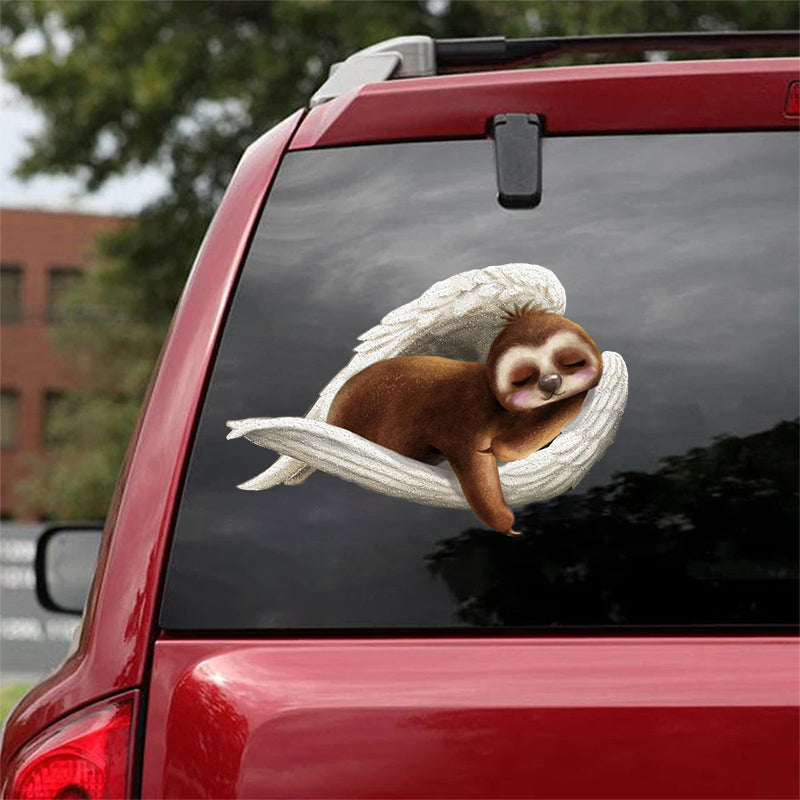 Sloth-sleeping angel CAR STICKER