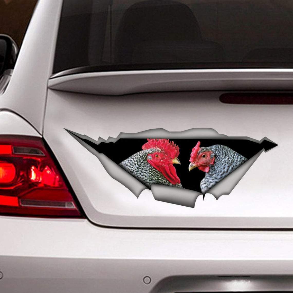 Chicken Car Sticker 2