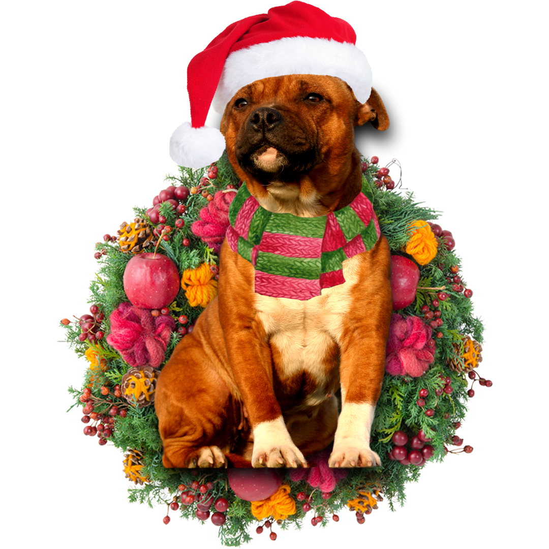 Staffie Christmas Ornament