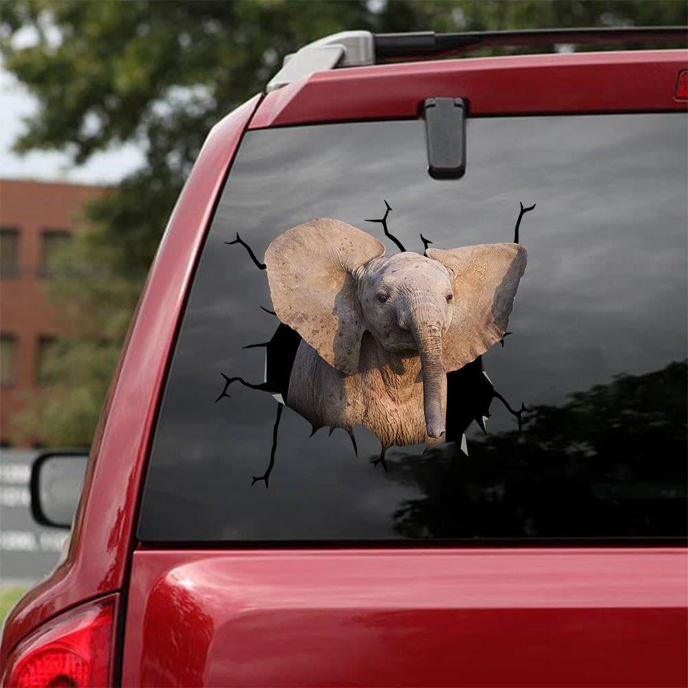 Elephant Crack Car Sticker, Toilet Sticker, Fridge Sticker 11