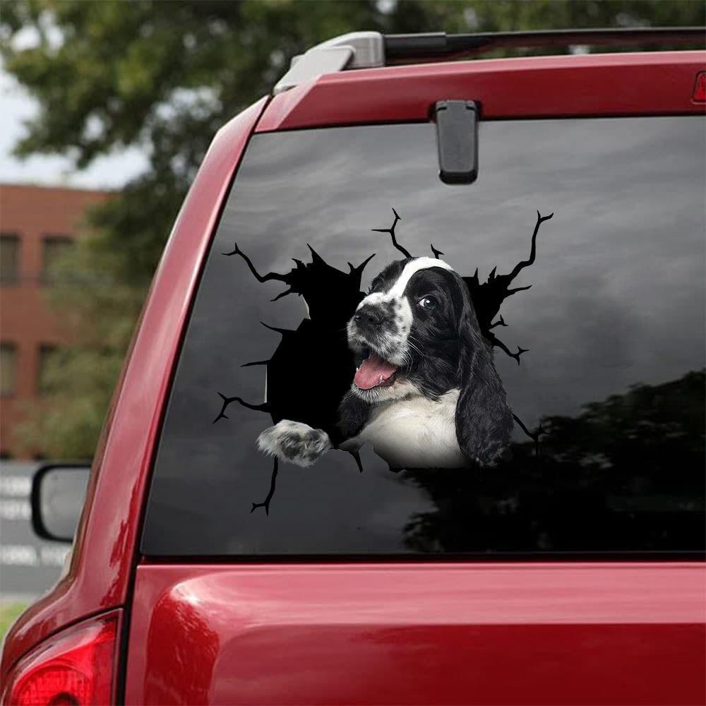 ENGLISH SPRINGER SPANIEL CRACK CAR STICKER 5