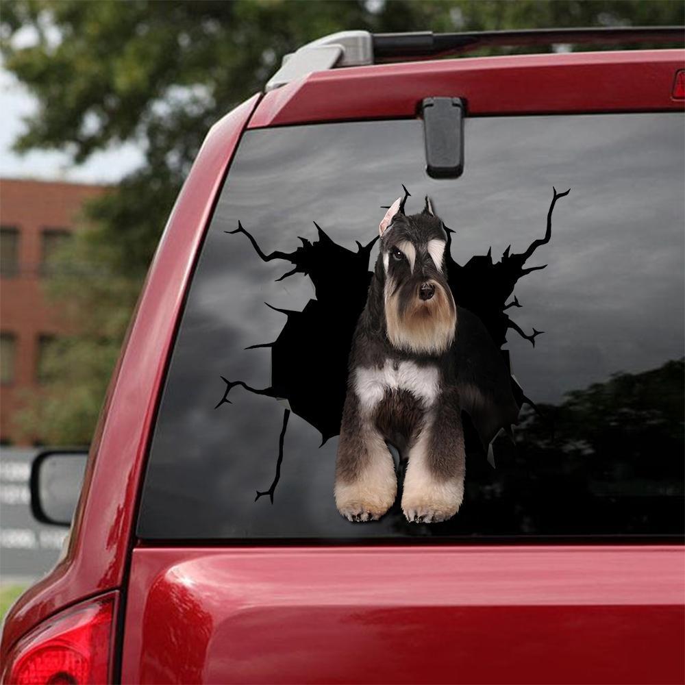 Giant Schnauzer  Crack Car Sticker, Toilet Sticker, Fridge Sticker 2
