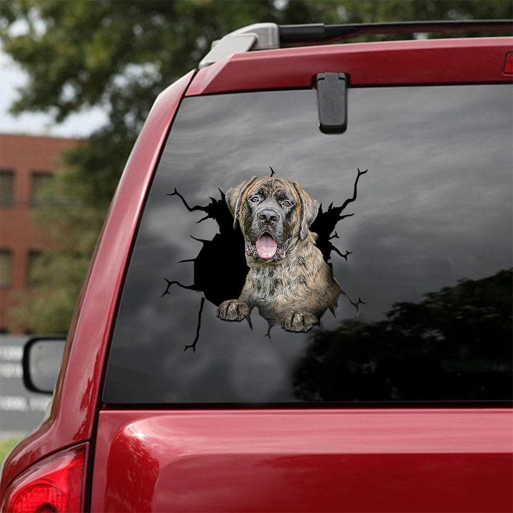 English Mastiff Crack Car Sticker, Toilet Sticker, Fridge Sticker 9