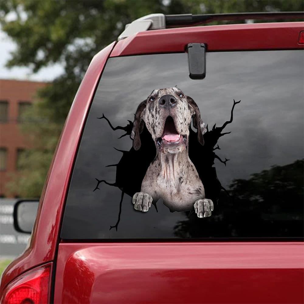 Great Dane Crack Sticker Dogs Lover 4