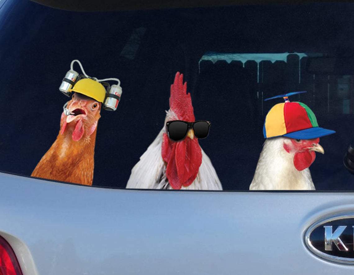Chicken Car Sticker 3