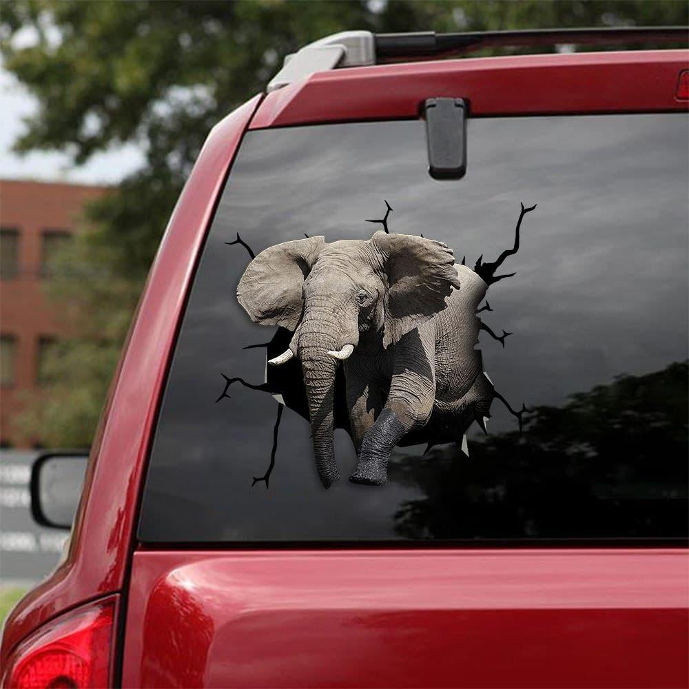 Elephant Crack Car Sticker, Toilet Sticker, Fridge Sticker 14