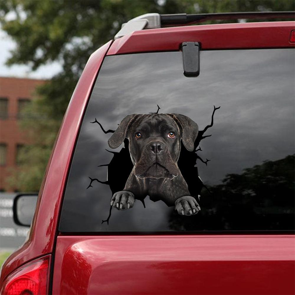 Cane Corso Crack Car Sticker, Toilet Sticker, Fridge Sticker 5