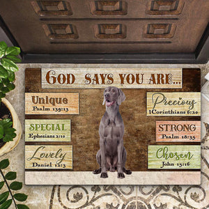 Weimaraner God Says You Are Doormat