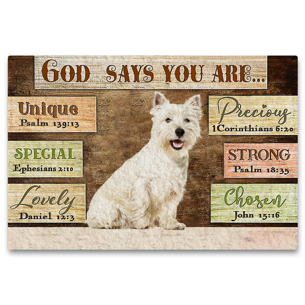 West  Highland  White  Terrier God Says You Are Doormat