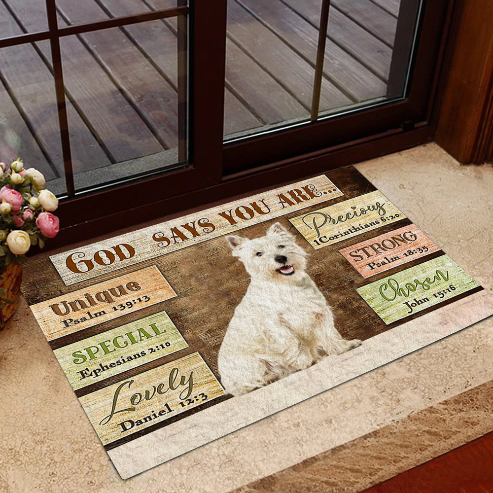 West  Highland  White  Terrier God Says You Are Doormat