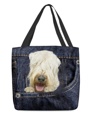 Wheaten Terrier-Dark Denim-Cloth Tote Bag