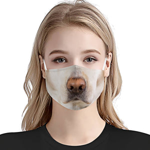 White Labrador Face EZ01 Face Mask