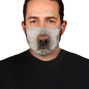 White Labrador Face EZ01 Face Mask