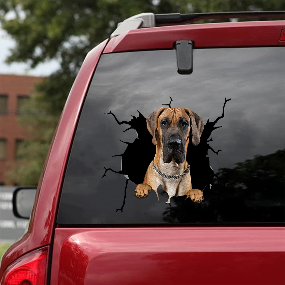 Great Dane Crack Sticker Dogs Lover 6