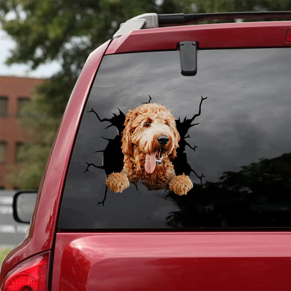 ES07 GoldenDoodle Car Stickers