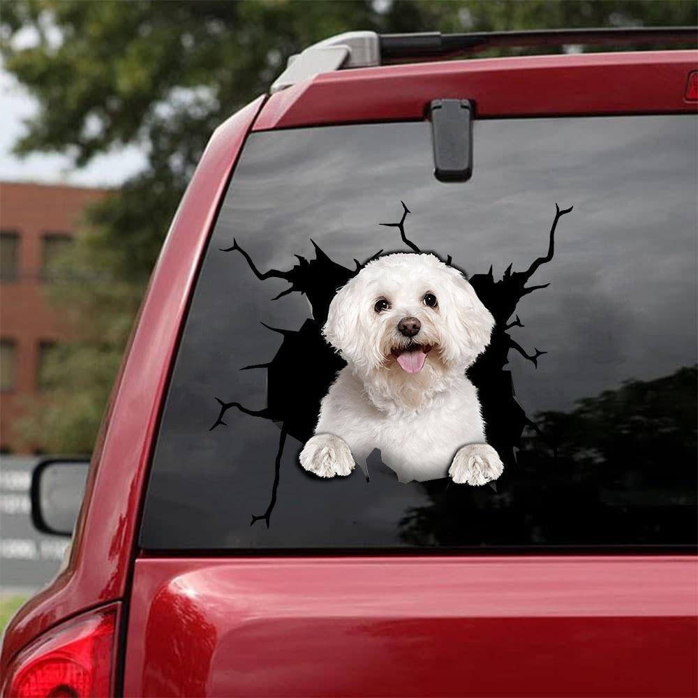 Poodle Crack Car Sticker, Toilet Sticker, Fridge Sticker 16