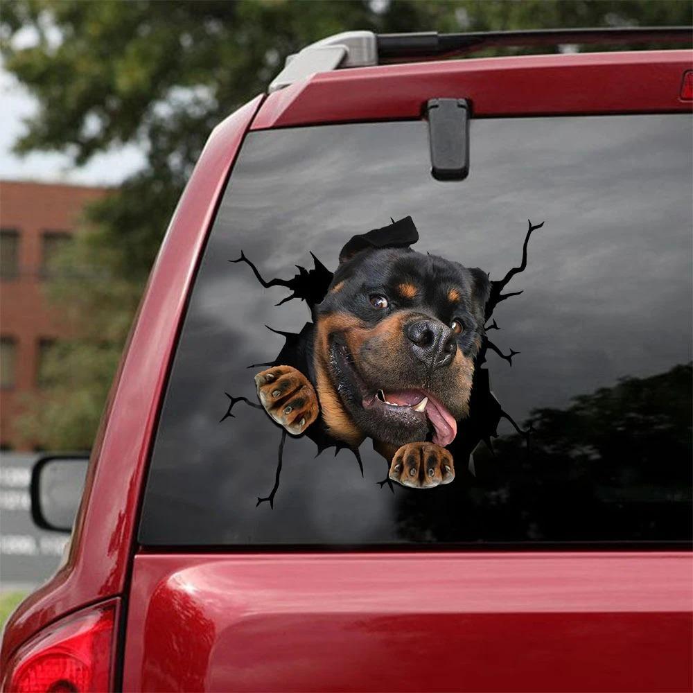 ROTTWEILER CRACK CAR STICKER 12