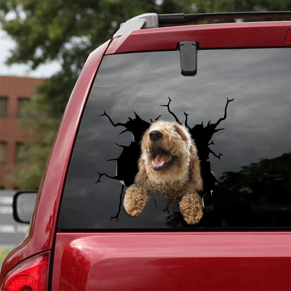 ES04 GoldenDoodle Car Stickers