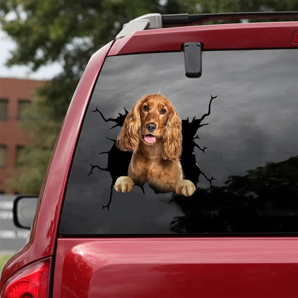 Cocker Spaniel Crack Car Sticker, Toilet Sticker, Fridge Sticker 8