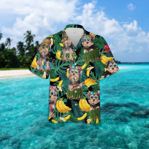 Yorkie Summer Leaves Hawaiian Shirt 2