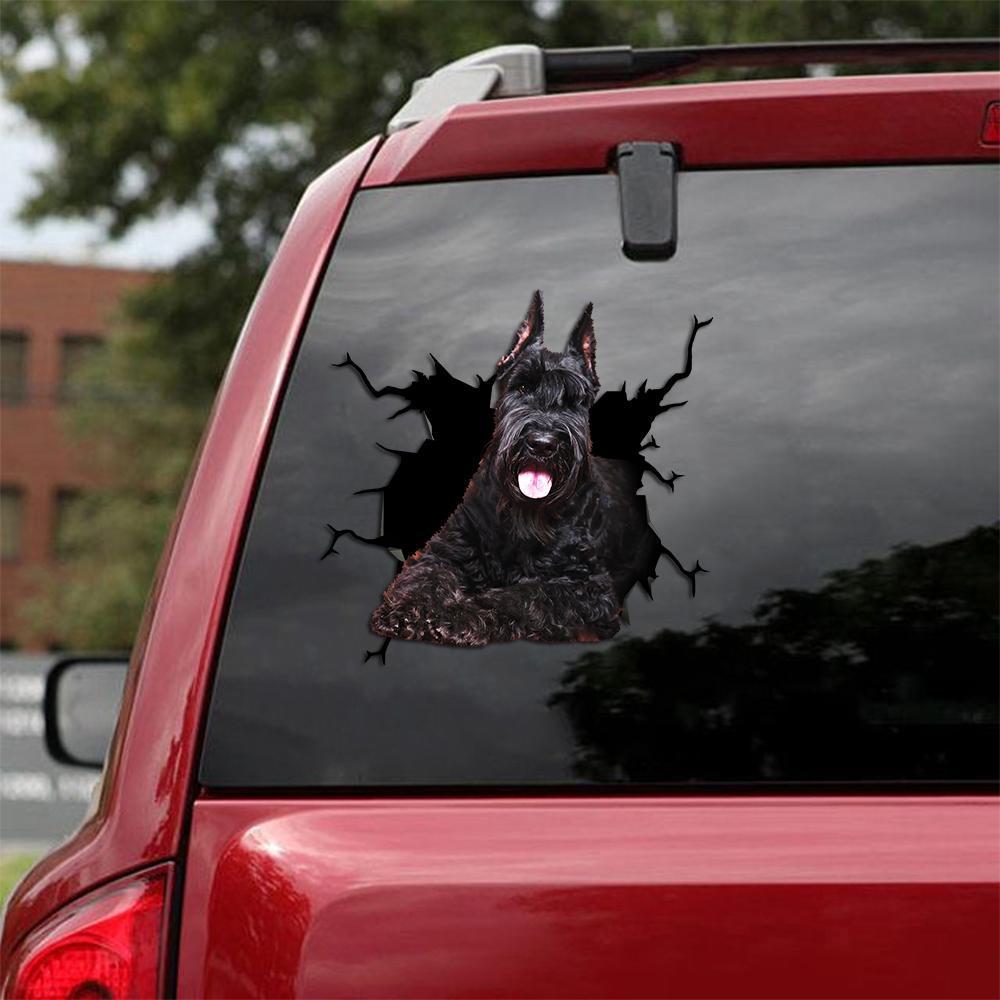 Schnauzer  Crack Car Sticker, Toilet Sticker, Fridge Sticker 10